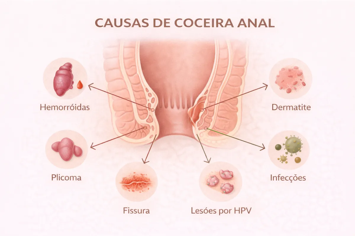 Principais causas de coceira anal e prurido