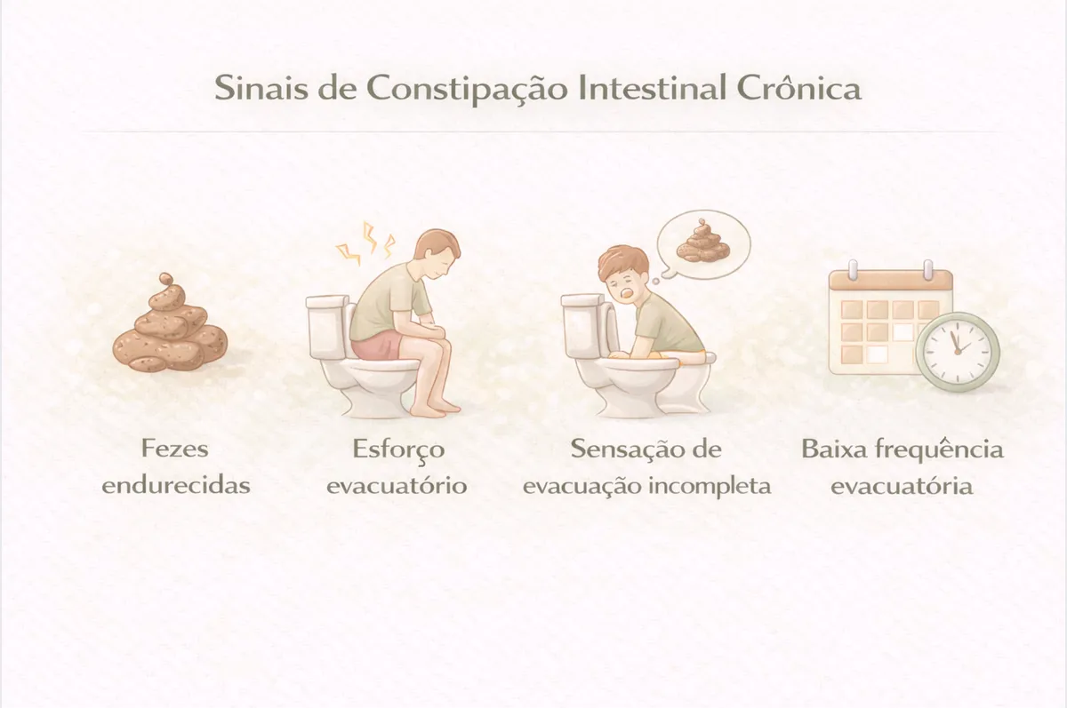 Sinais mais comuns da constipação intestinal crônica