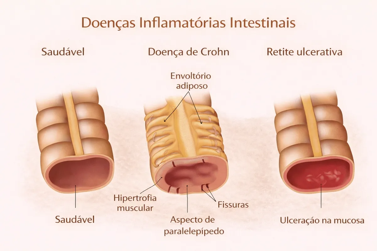 Comparação entre Doença de Crohn e Retocolite Ulcerativa