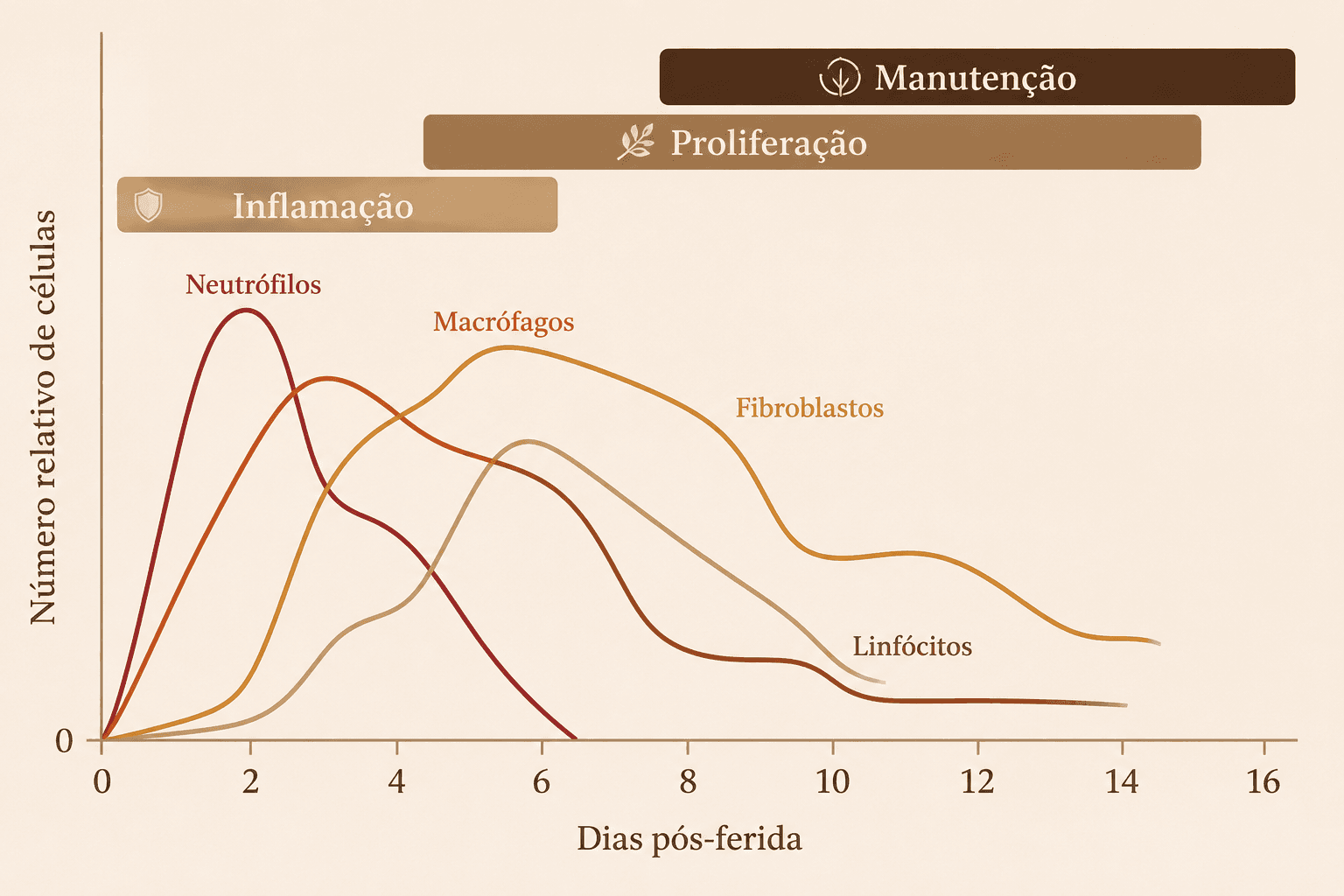Fases da cicatrização após cirurgia de hemorroida