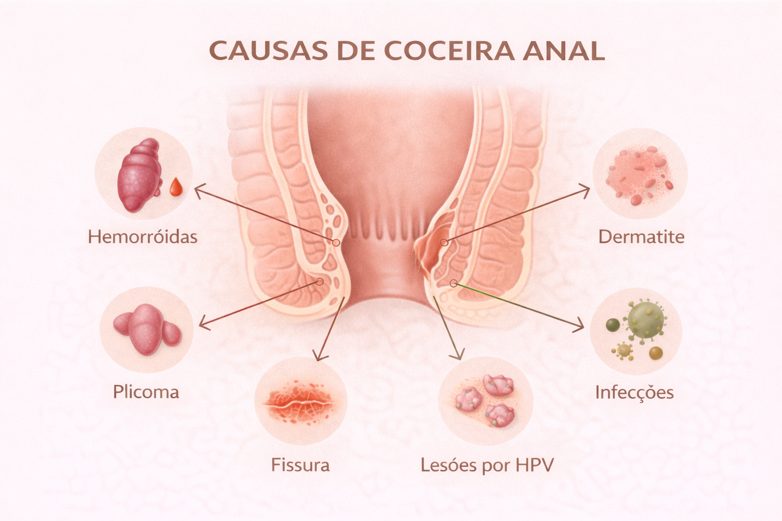 Principais causas de coceira anal e prurido