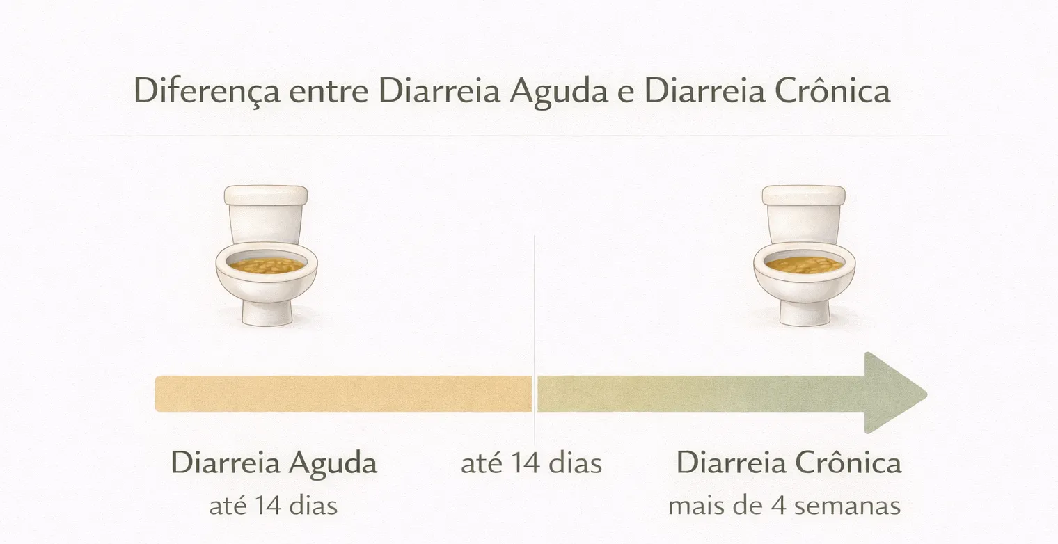Diferença entre diarreia aguda e diarreia crônica