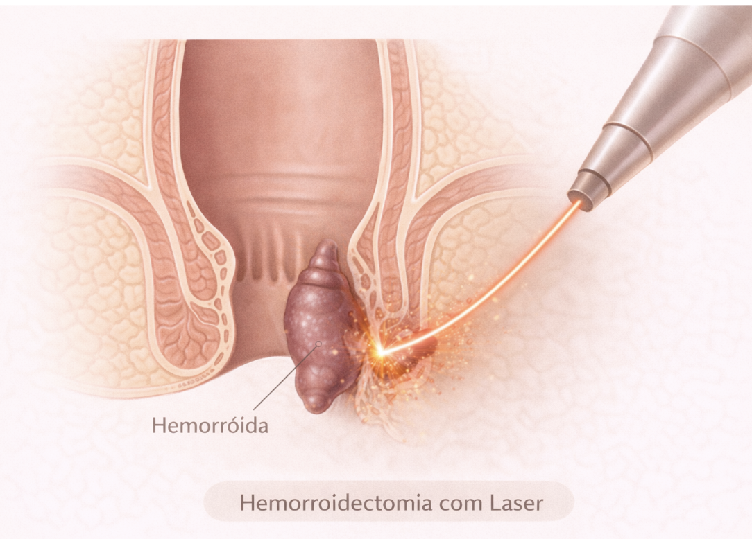 Hemorroidectomia com laser — técnica minimamente invasiva
